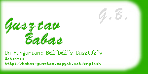 gusztav babas business card